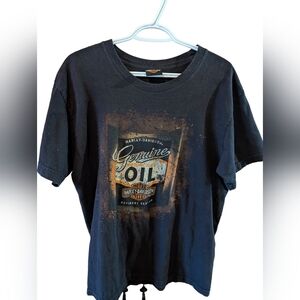 Harley-Davidson Men's Black 'Genuine Oil' Graphic T-Shirt